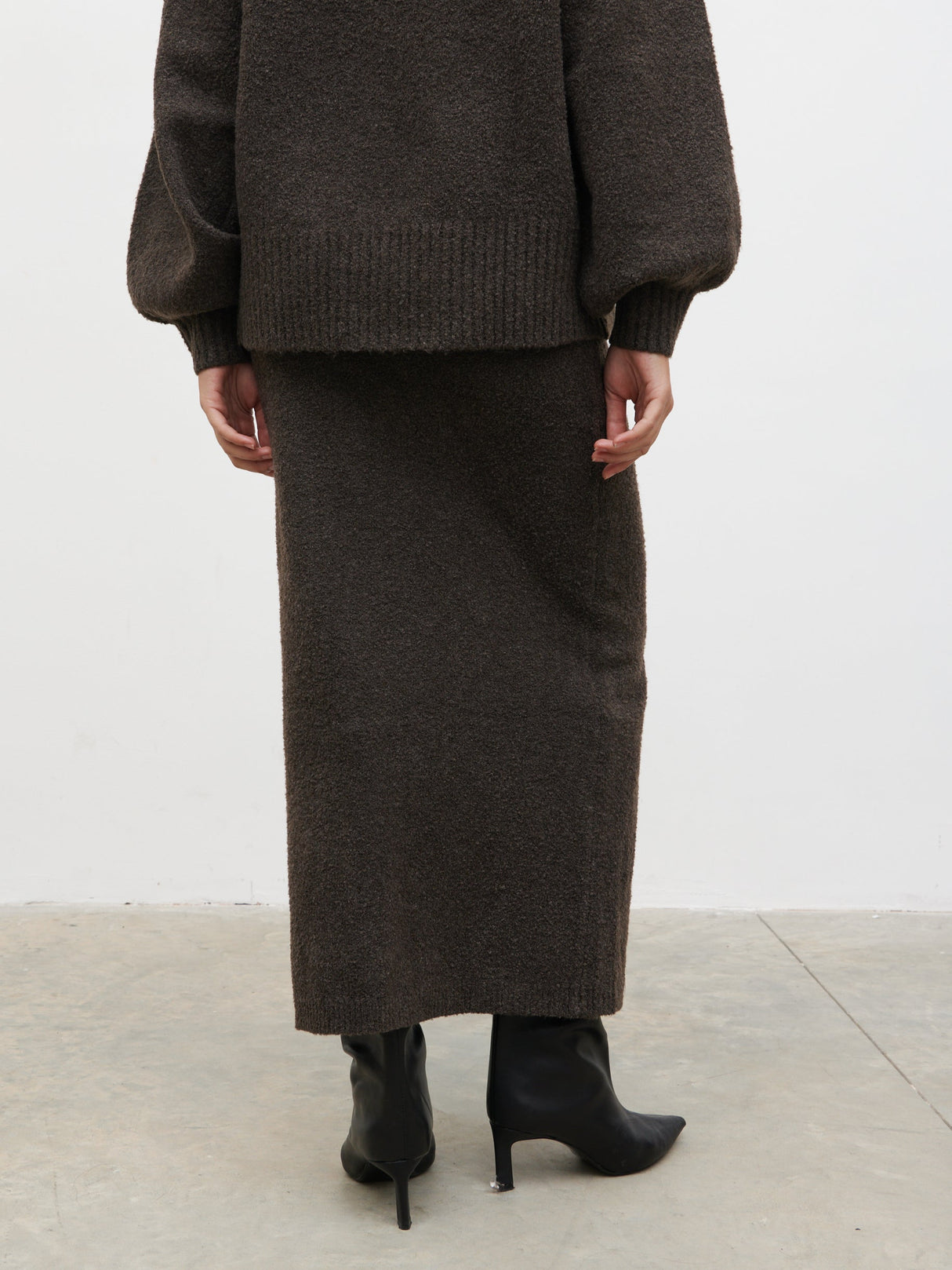 Camille Midaxi Knit Skirt - Bark