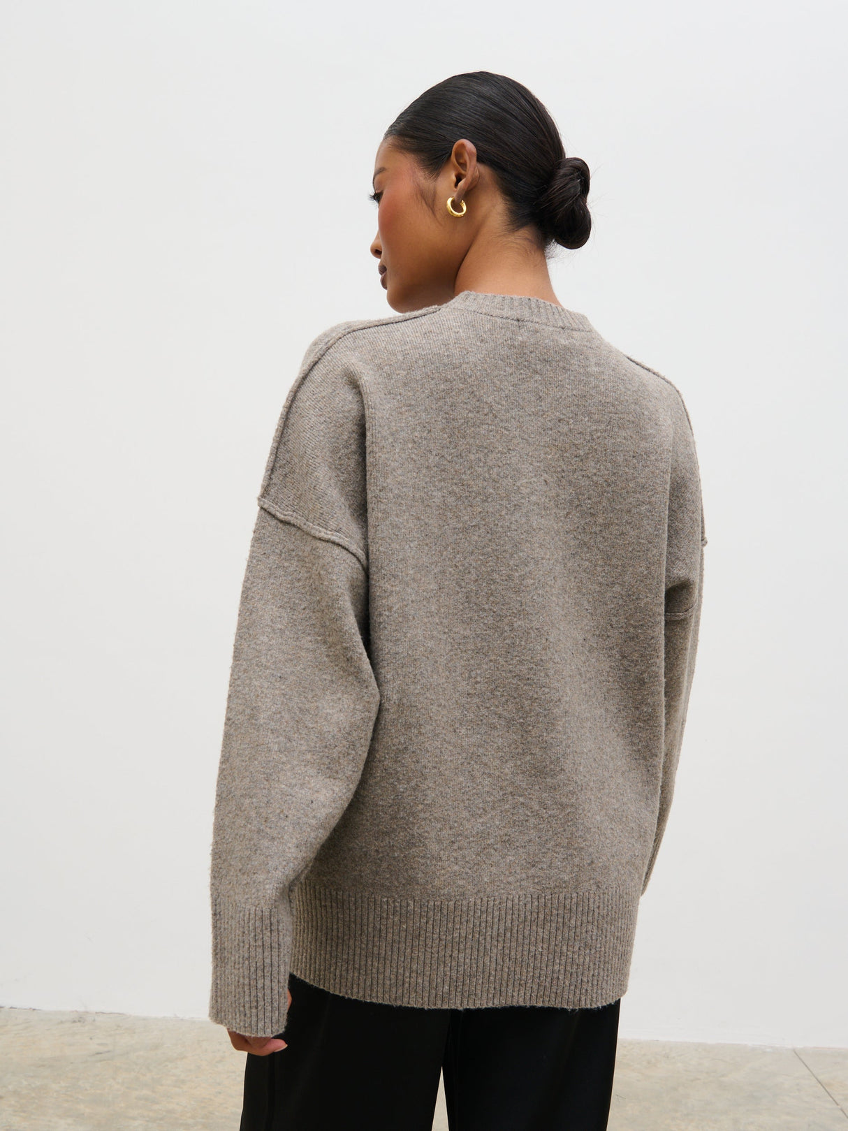 Bronte Pocket Knit Jumper - Greige