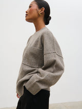 Bronte Pocket Knit Jumper - Greige