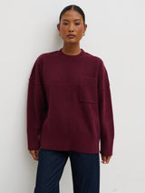 Bronte Pocket Knit Jumper - Wine