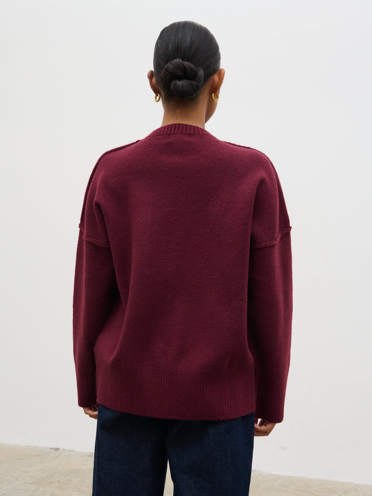 Bronte Pocket Knit Jumper - Wine