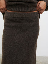 Camille Midaxi Knit Skirt - Bark