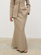 Myley Flare Maxi Skirt - Taupe